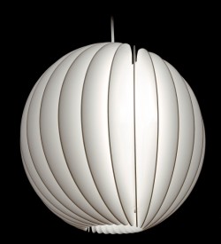 'Anna P pendant light' - D+ by Dean Homicki - 2001-2004 - Sand Blasted white opaque acrylic - Image John Gollings