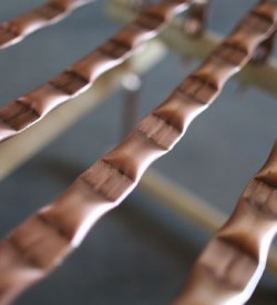 'A close up of the copper tube bubbles. It now really late so we can make the finishing touches tomorrow. There is always overtime!' – Tomas Kral Boisbuchet – Image Dean Homicki