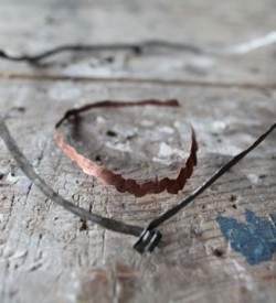 'The cold forged galvanised steel neck-wear and copper wire wrist-wear' - Tomas Kral Boisbuchet - Image Dean Homicki